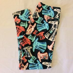 LULAROE | TC | TOP HAT AMERICANA LEGGINGS